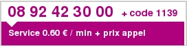Appel Audiotel à prix mini - 08.92.42.30.00 : Service 0.60 € / min + prix appel
